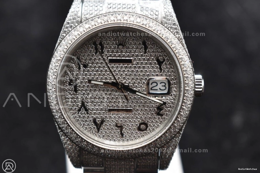 41mm Arabic Wheel Numerical Diamond Version Date Markers with DateJust JDF 900 ZipUp Best 1010